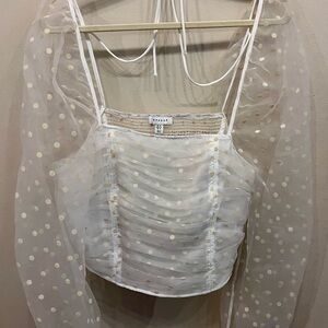 Sheer Polka Dot Blouse